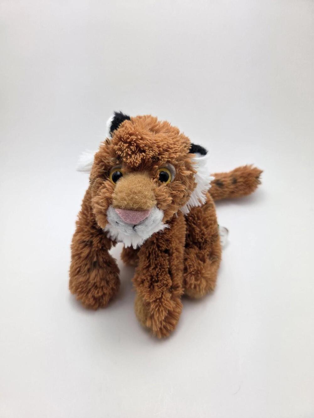Vintage Wild Republic Tiger Laying Down Floppy Stuffed Animal Soft  (6 inch)